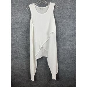 Coldwater Creek Light as Air Crossover Gauze Top White Size PL Vacation Resort